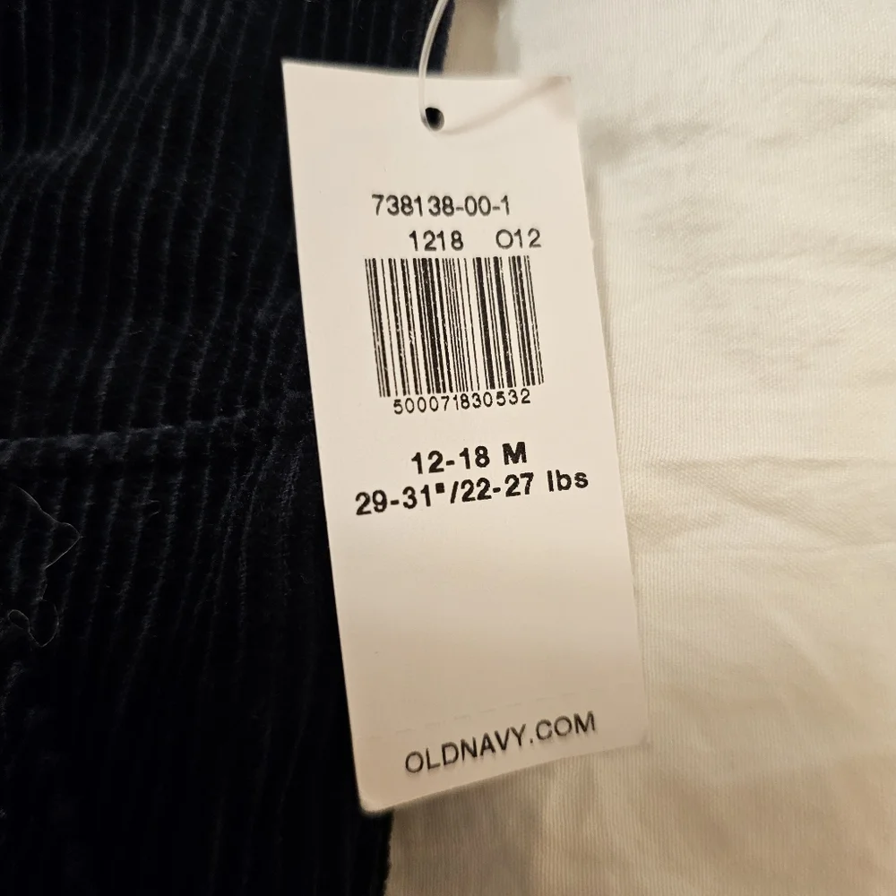 NWT Old Navy Corduroy Onesie with faux Sherpa collar Smoke free - Picture 2 of 3